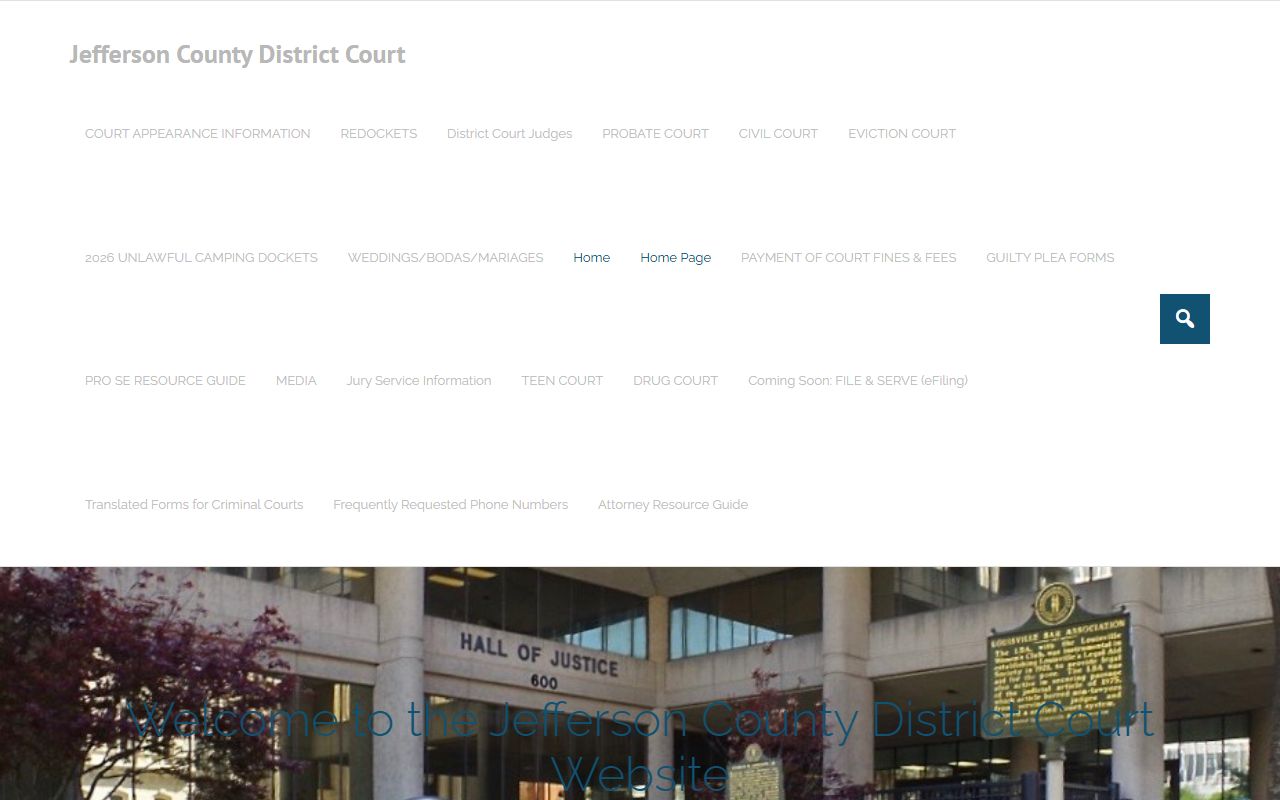 Jefferson District Court criminal and traffic case records division