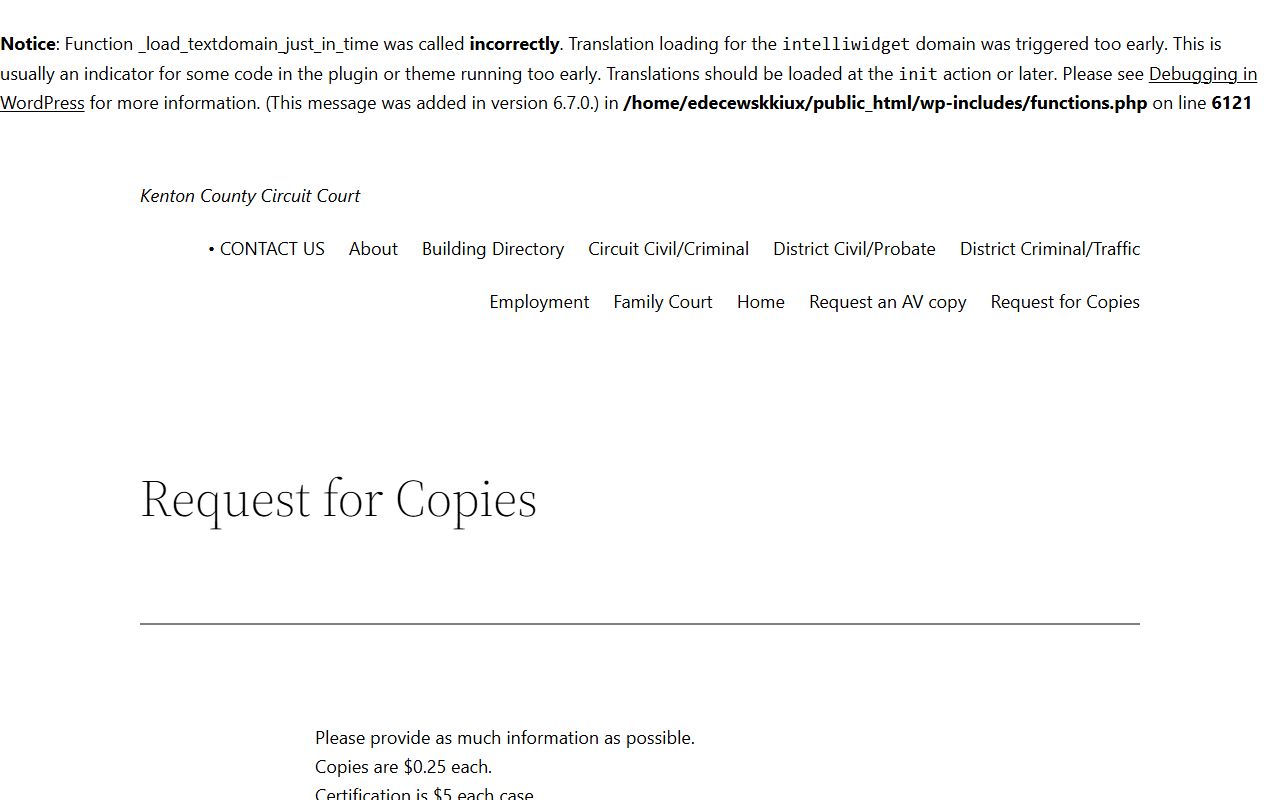 Kenton County online copy request form for court records